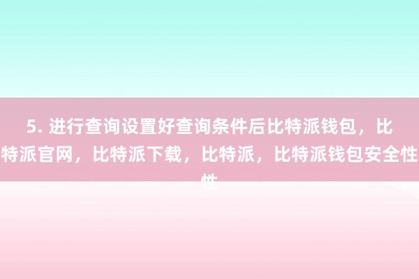 5. 进行查询设置好查询条件后比特派钱包，比特派官网，比特派下载，比特派，比特派钱包安全性