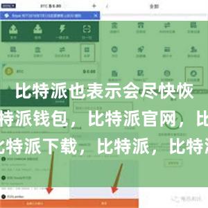 比特派也表示会尽快恢复经营比特派钱包，比特派官网，比特派下载，比特派，比特派钱包安全性