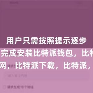 用户只需按照提示逐步操作即可完成安装比特派钱包，比特派官网，比特派下载，比特派，比特派钱包安全性